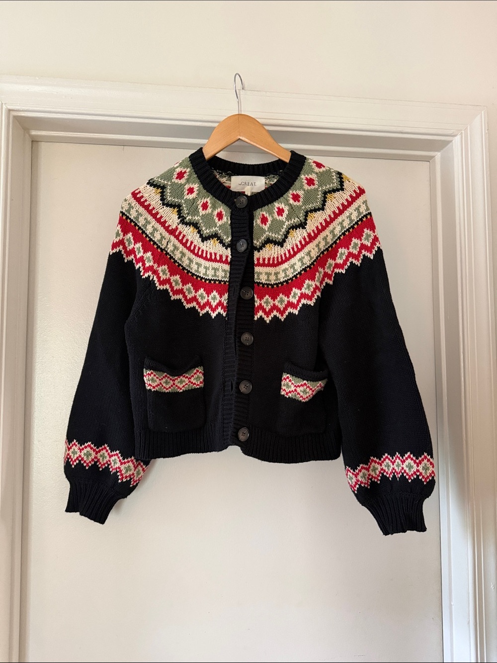 The Great Fair Black Fair Isle Sweater - Picture 2 of 4